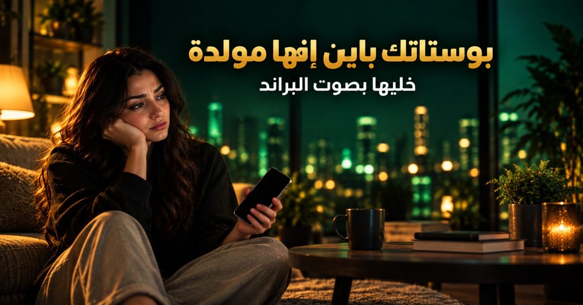 كتابة محتوى السوشيال بالذكاء الاصطناعي من غير ما يبان