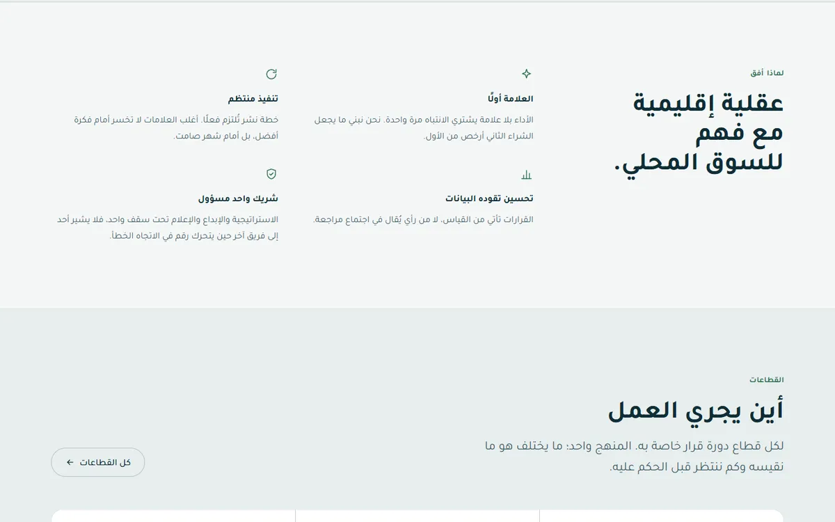 موقع وكالة «أفق» للتسويق — 5