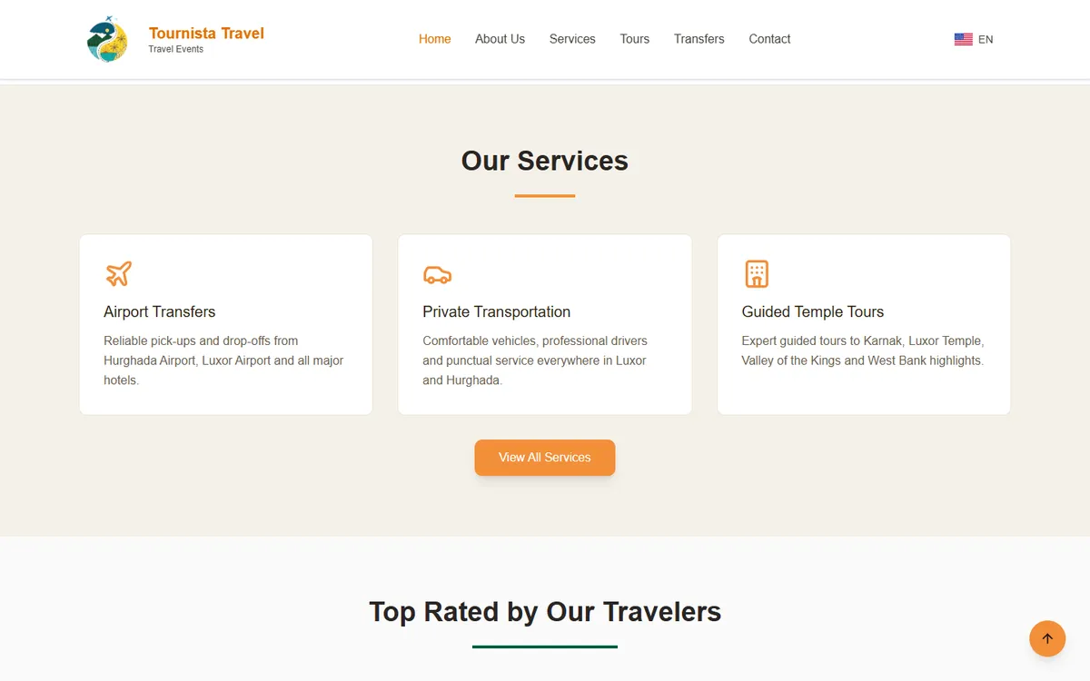 موقع Tournista Travel — رحلات خاصة وتنقلات سياحية في مصر — 2